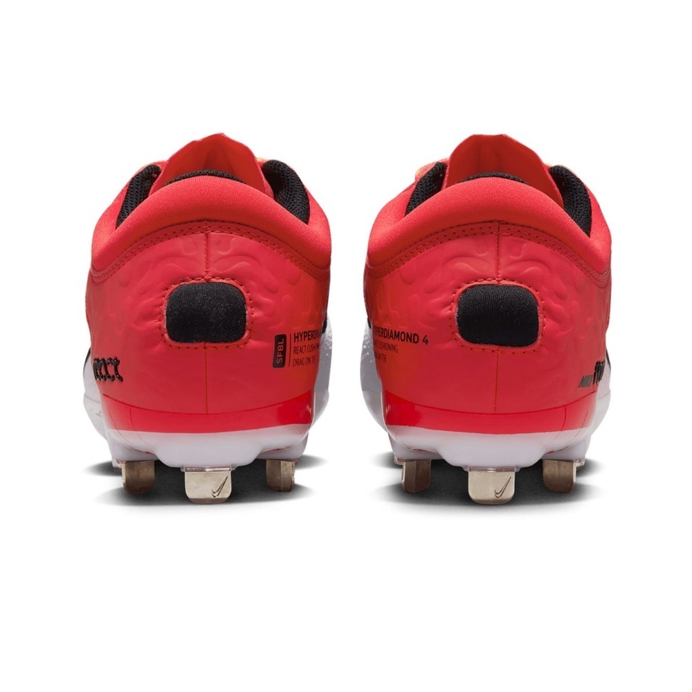 Nike Women's Red and White Cleats - Picture 6 of 10